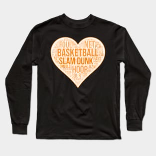 Basketball Heart Long Sleeve T-Shirt